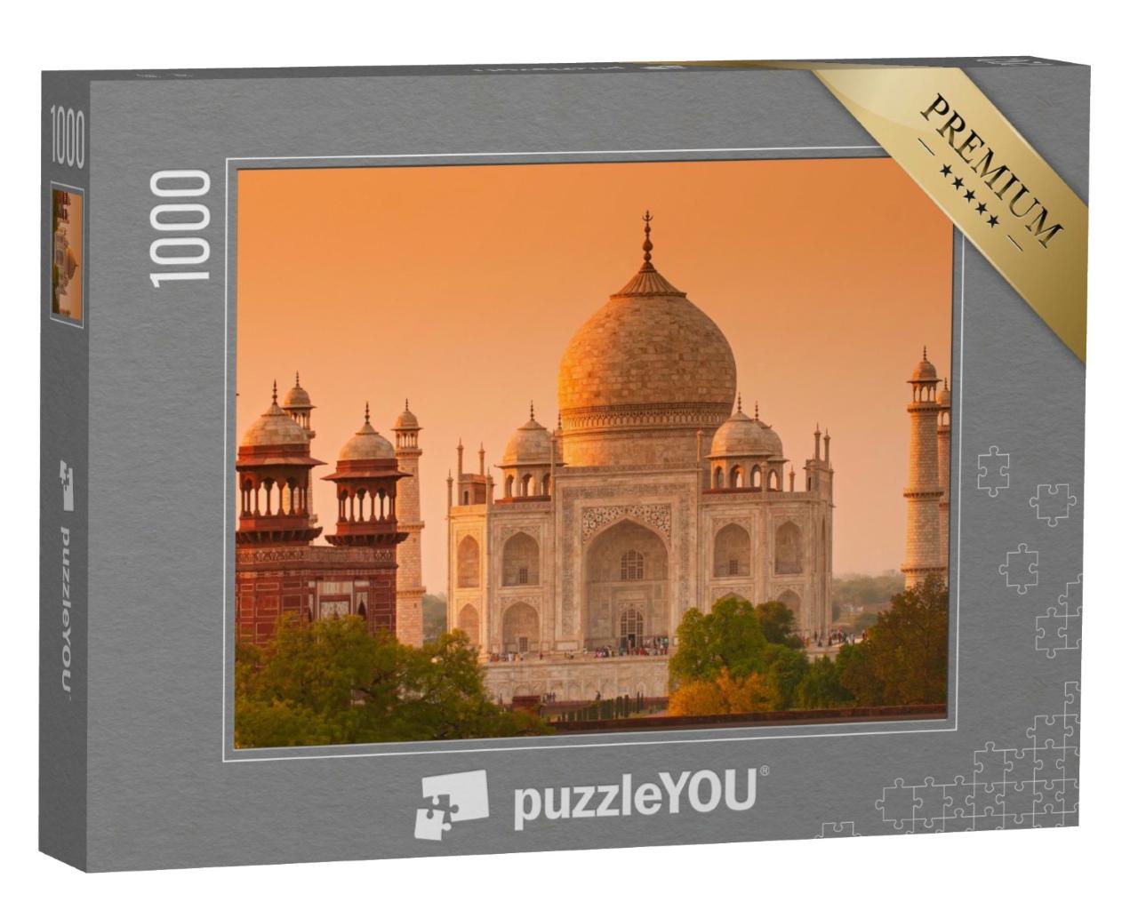 Puzzle de 1000 pièces « Le Taj Mahal au lever du soleil, Agra, Uttar Pradesh, Inde »