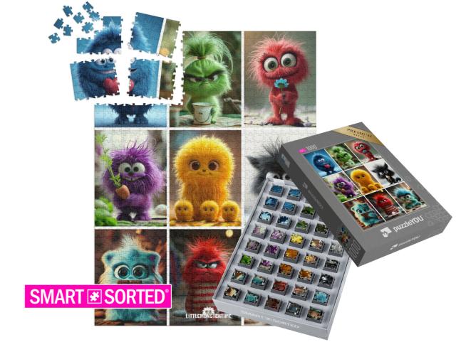 SMART SORTED® | Puzzle photo 1000 pièces « LITTLEMONSTERTIME: Collage »