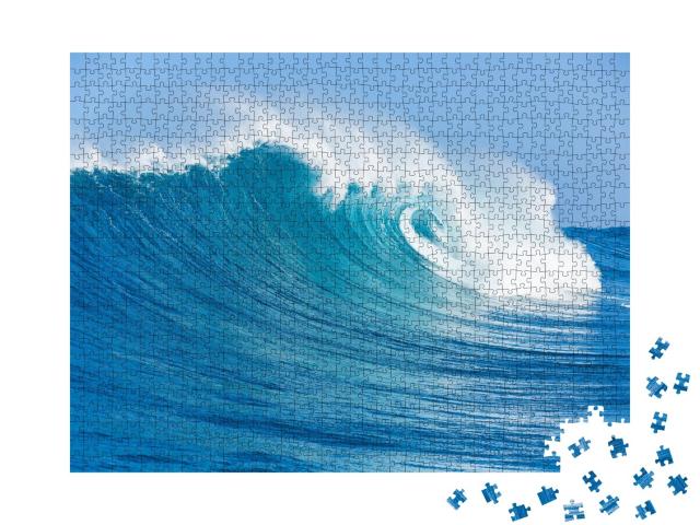 Puzzle de 1000 pièces « Vagues bleues de l'océan »