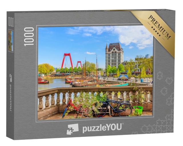 Puzzle de 1000 pièces « Vue sur le Oude Haven à Rotterdam »