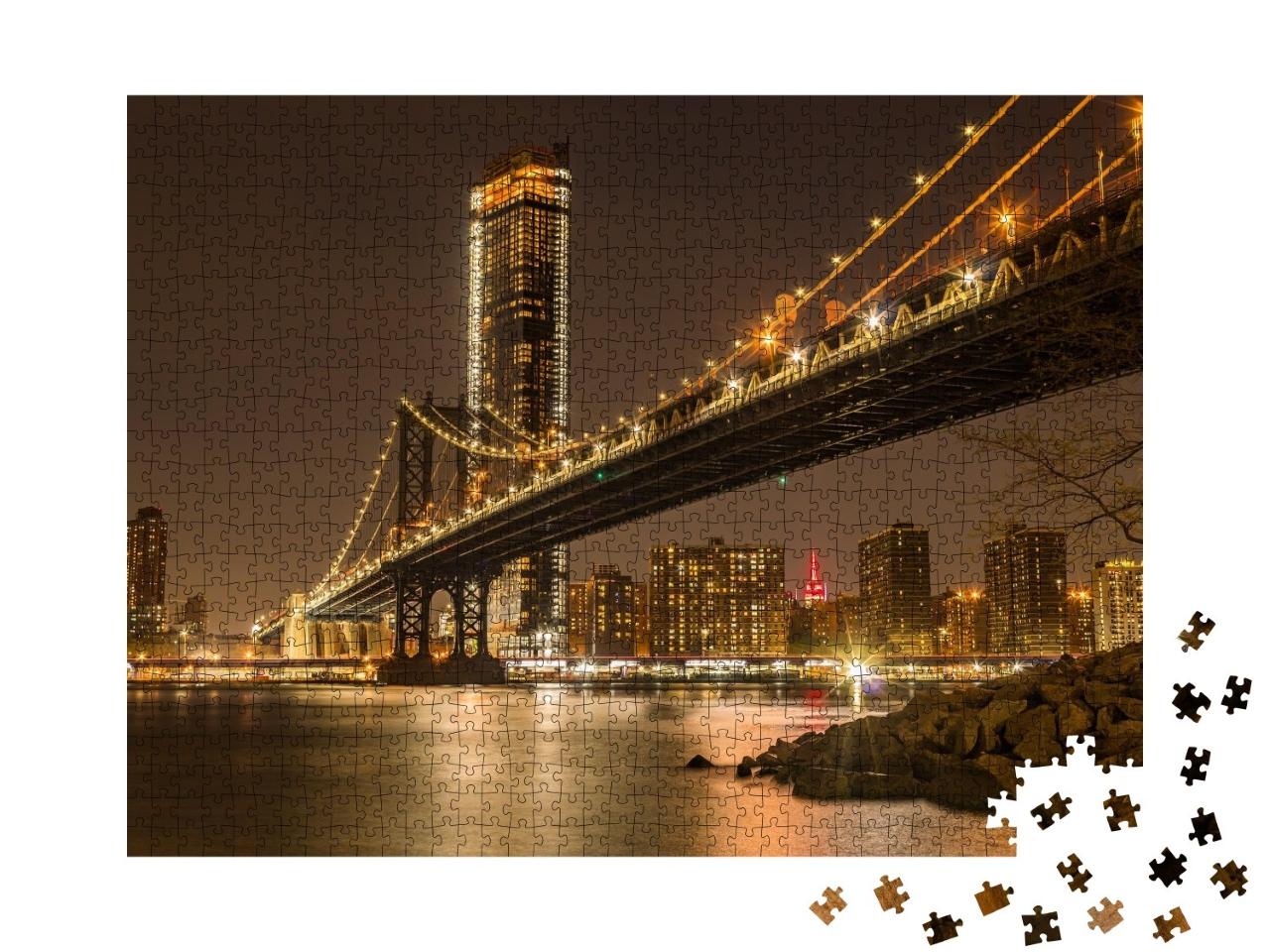 Puzzle de 1000 pièces « Coucher de soleil sur Manhattan »