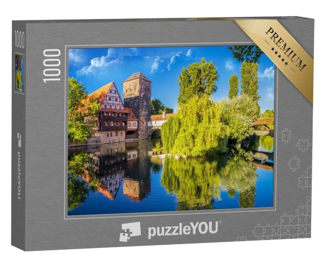 Puzzle de 1000 pièces « La vieille ville historique de Nuremberg sur la Pegnitz »