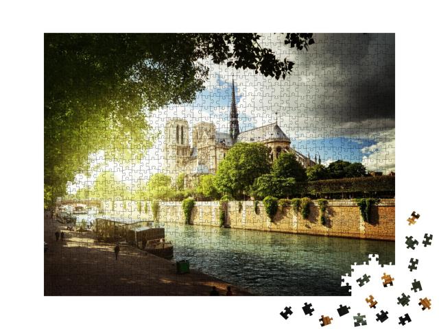 Puzzle de 1000 pièces « Seine et Notre Dame de Paris, France »