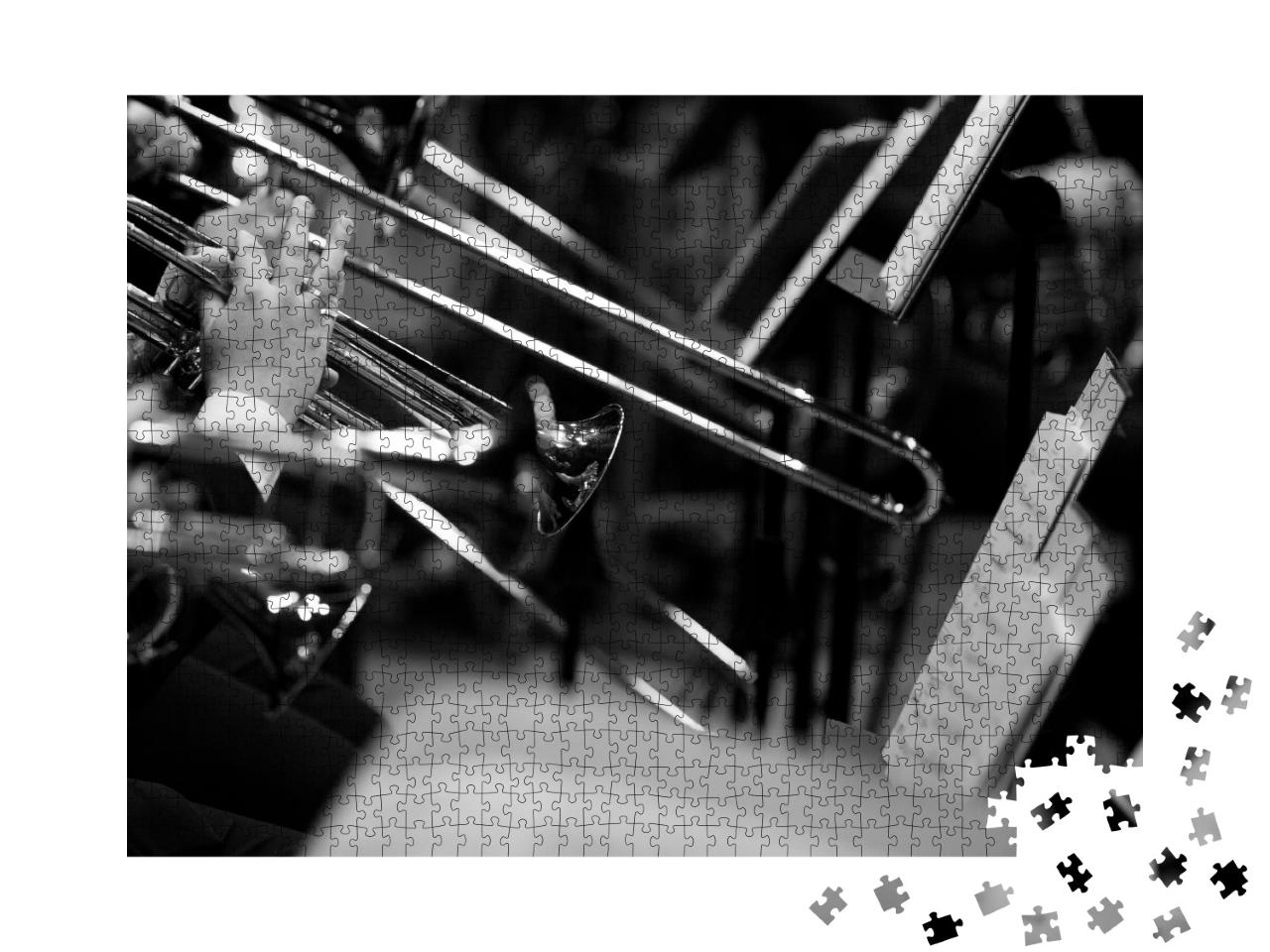 Puzzle de 1000 pièces « Un trompettiste à son instrument »