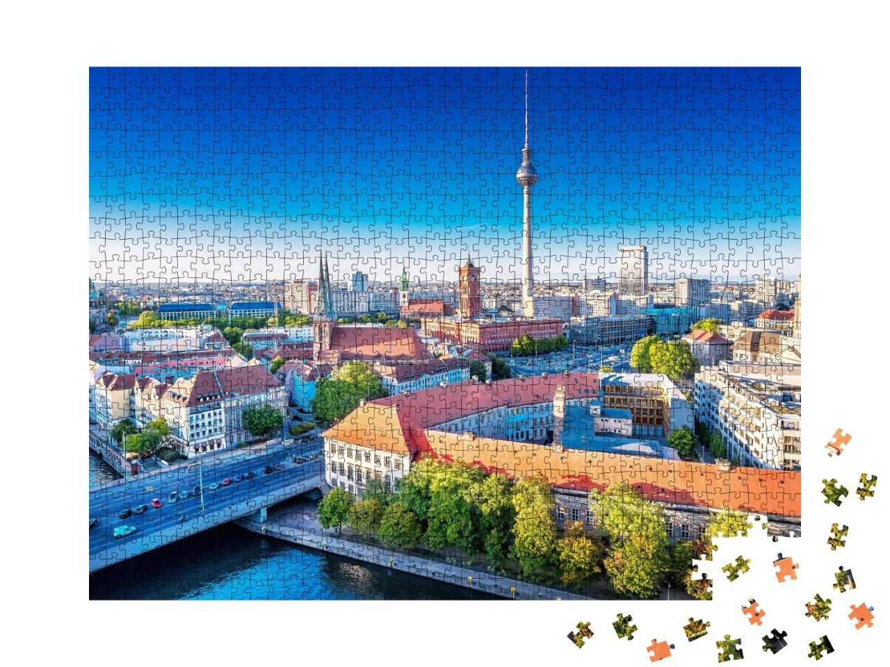 Puzzle de 1000 pièces « Vue panoramique sur le centre-ville de Berlin, Allemagne »