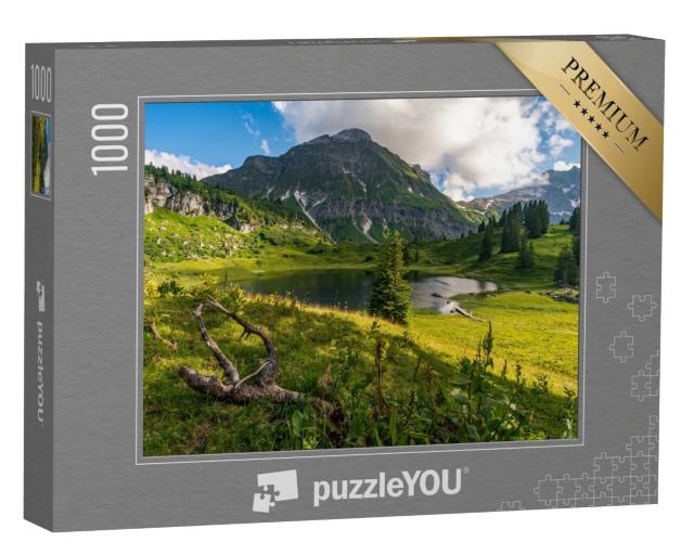 Puzzle de 1000 pièces « Une randonnée fantastique dans les magnifiques montagnes Lechquellengebirge »