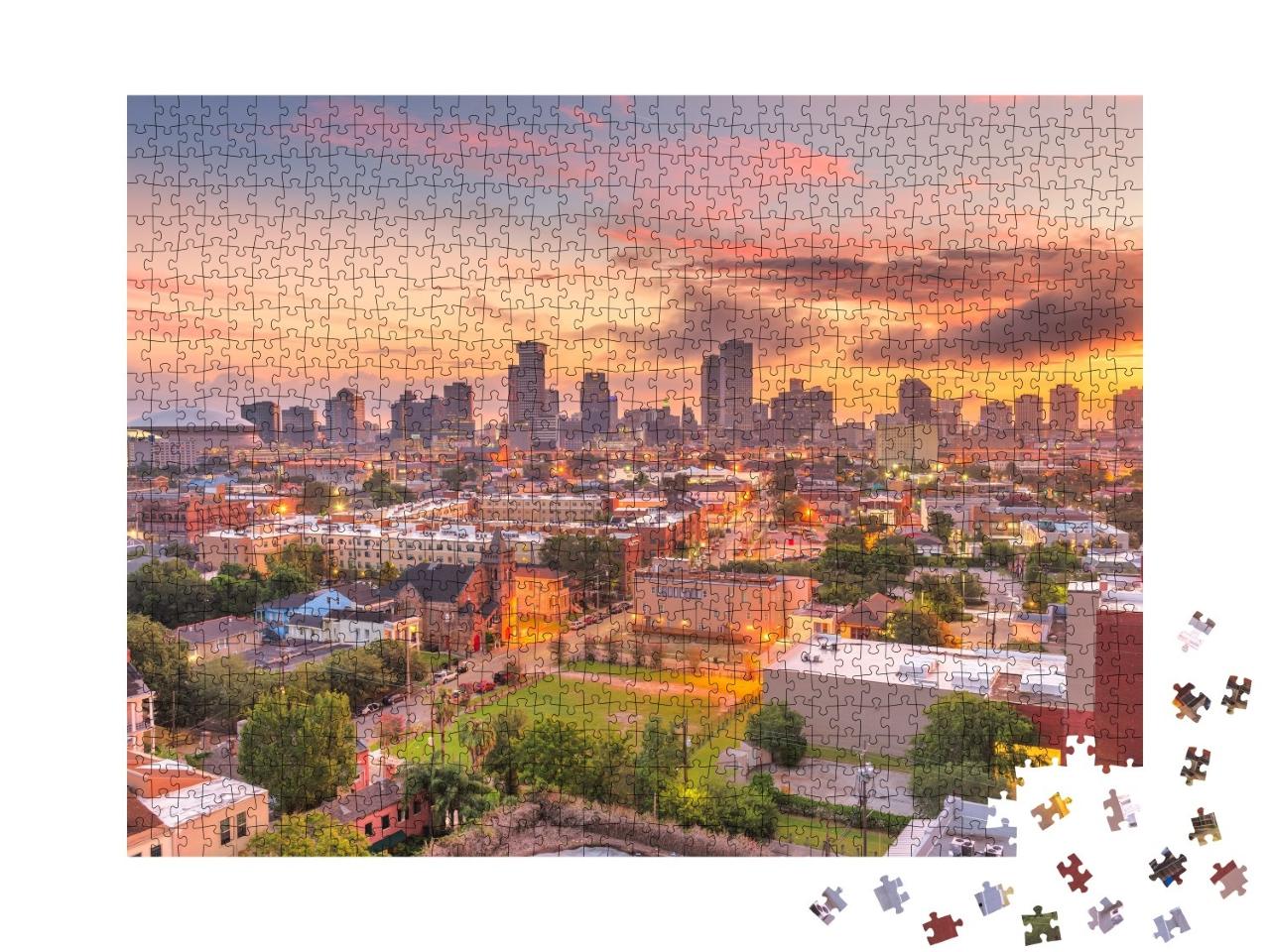 Puzzle de 1000 pièces « Skyline de la Nouvelle-Orléans, Luisiana »