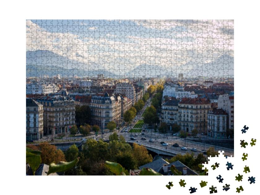 Puzzle de 1000 pièces « Vue de Grenoble depuis les hauteurs de la Bastille »
