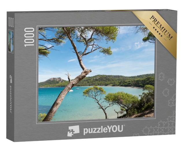 Puzzle de 1000 pièces « Magnifique baie sur l'île de Porquerolles, archipel des Îles d'Hyères, dans le sud de la France. »