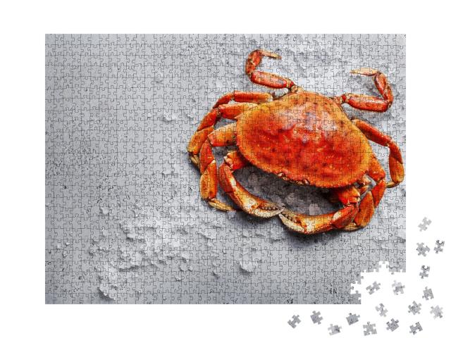 Puzzle de 1000 pièces « Crabe de Dungeness cuit sur glace »