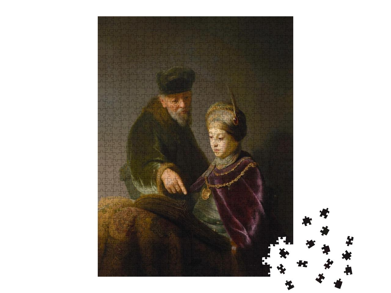 Puzzle de 1000 pièces « Rembrandt - Un jeune savant et son tuteur »