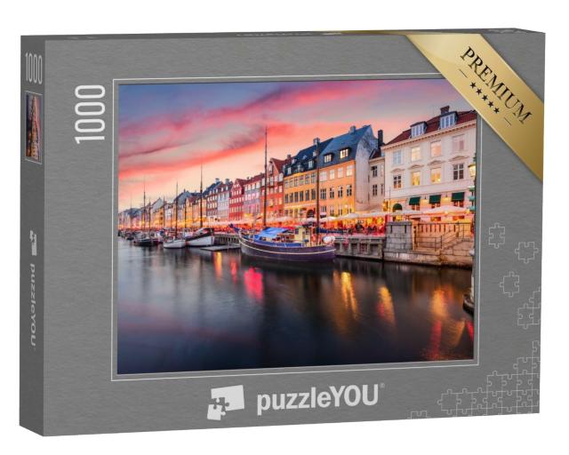 Puzzle de 1000 pièces « Canal Nyhavn à Copenhague au Danemark »