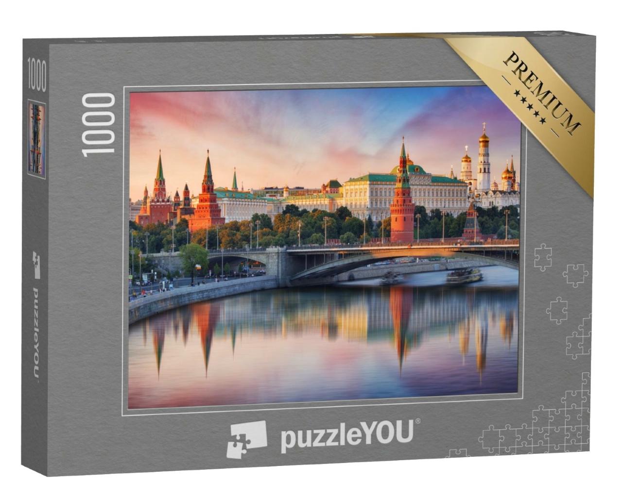 Puzzle de 1000 pièces « Le Kremlin sur la rivière Moskva à Moscou, Russie »