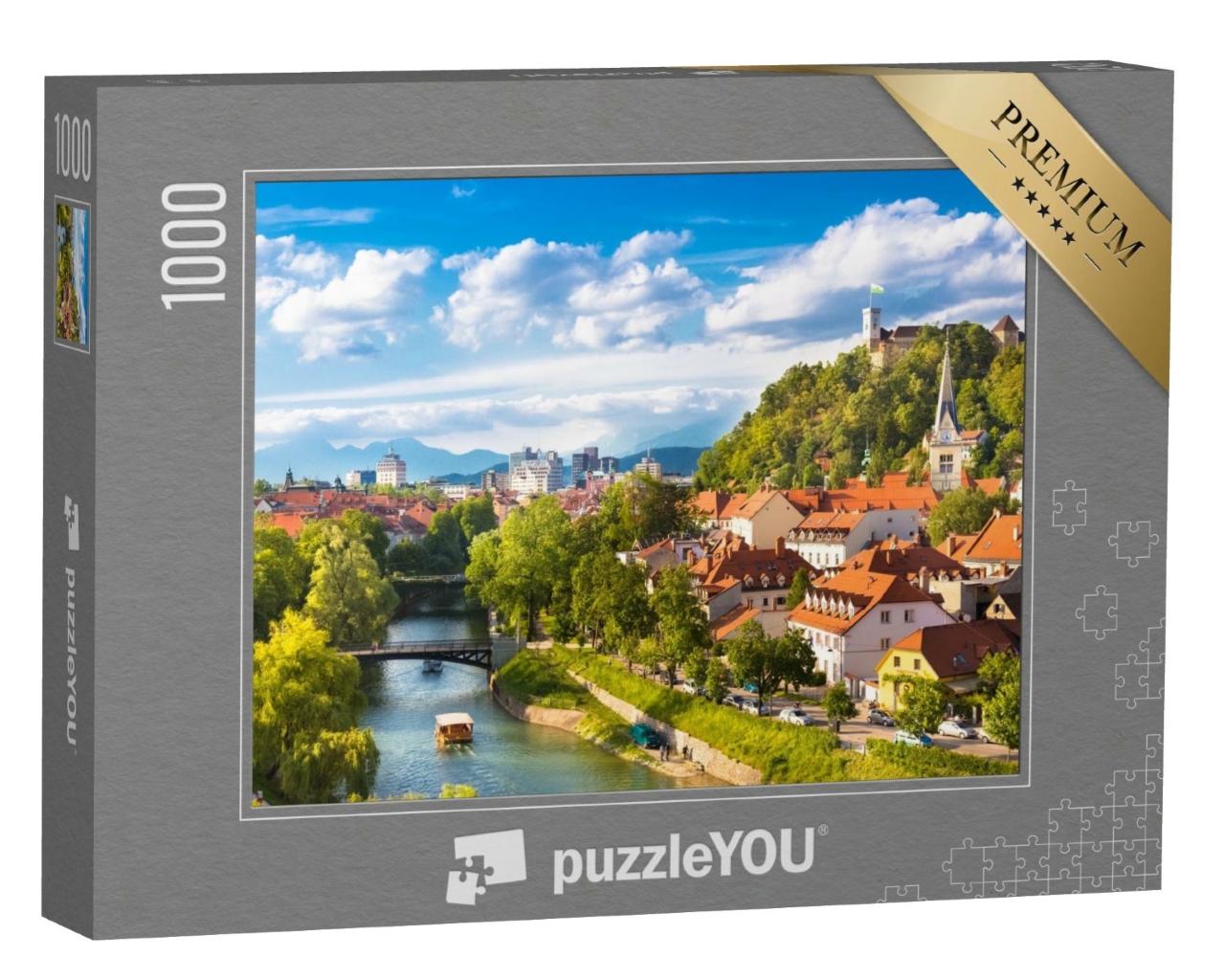 Puzzle de 1000 pièces « Paysage urbain de la capitale slovène Ljubljana »