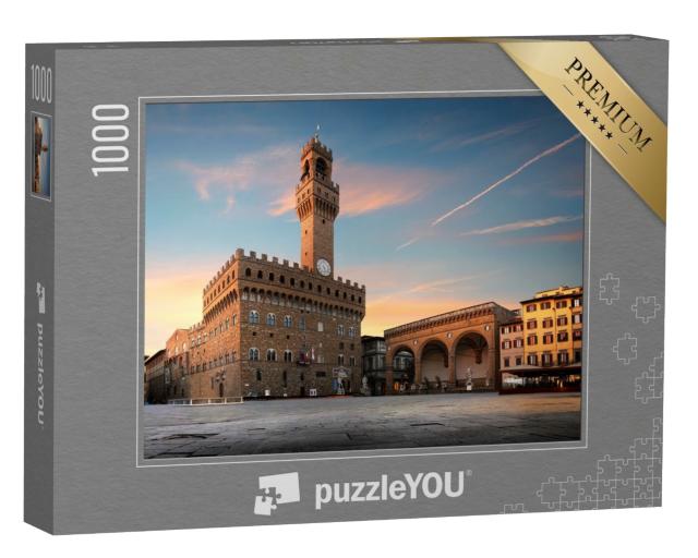Puzzle de 1000 pièces « Piazza della Signoria à Florence au lever du soleil, Italie »