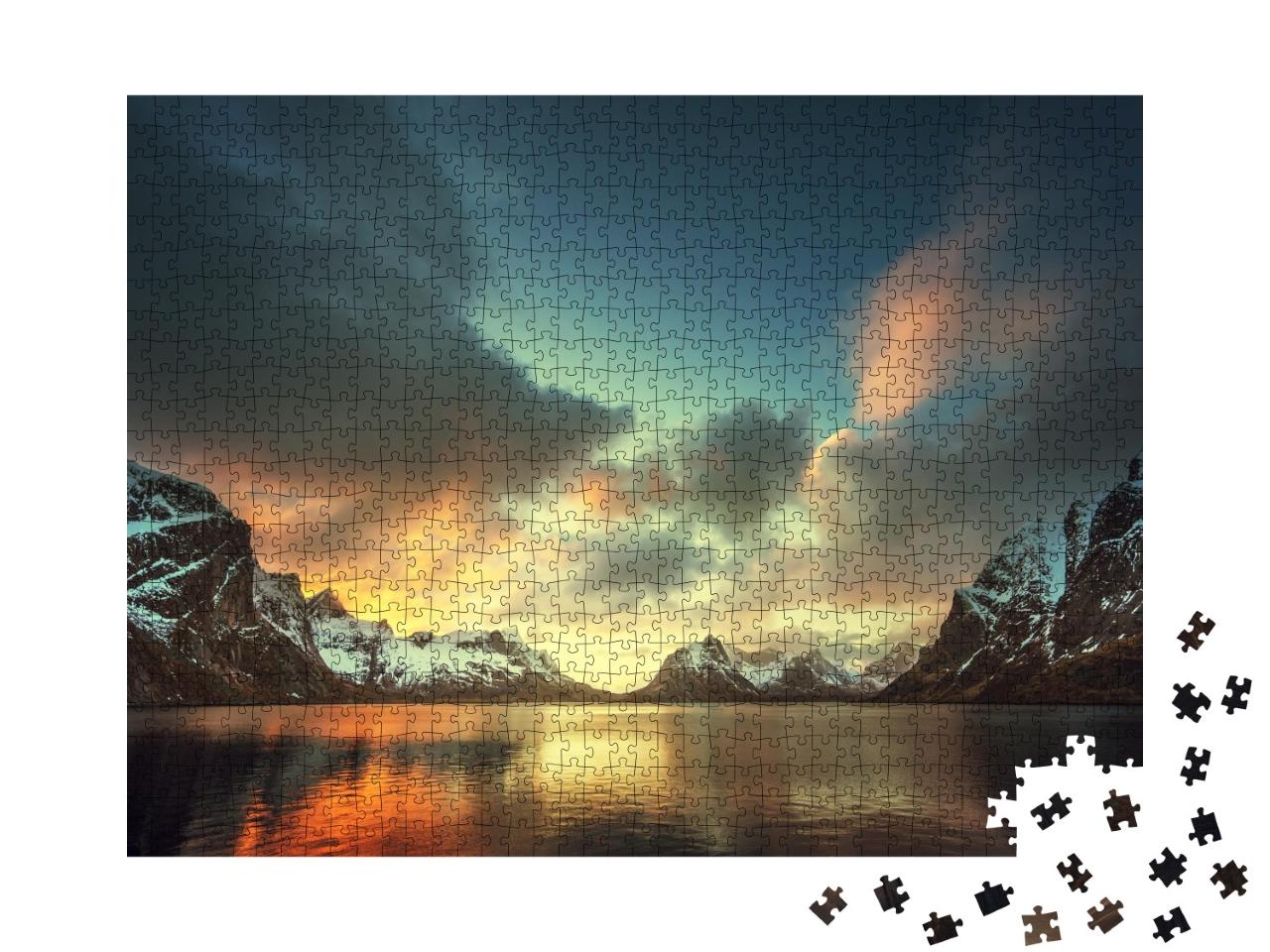 Puzzle de 1000 pièces « Îles Lofoten, Norvège »