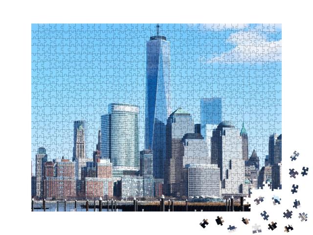Puzzle de 1000 pièces « Skyline de Manhattan avec la tour One World Trade Center »