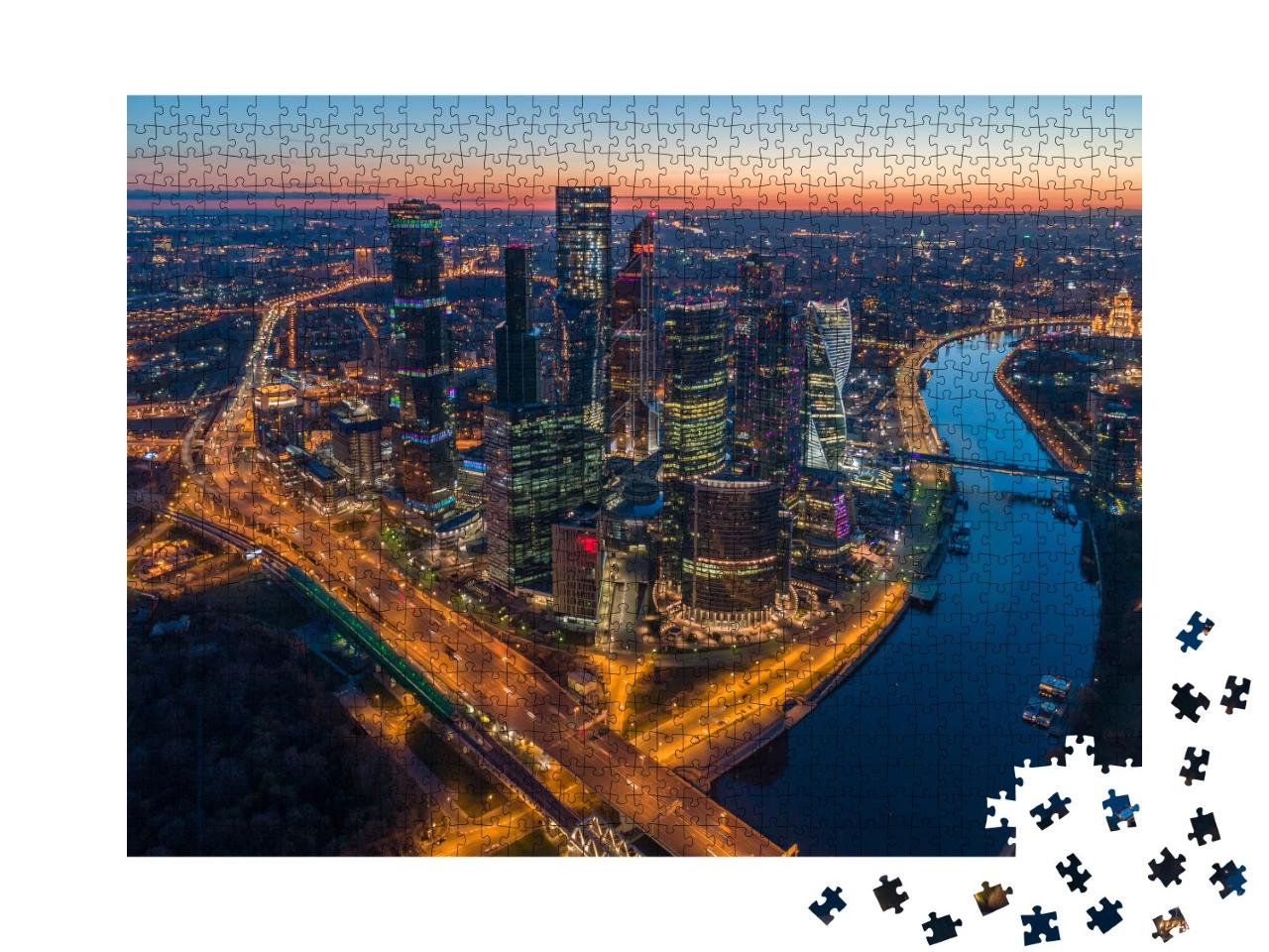 Puzzle de 1000 pièces « Centre d'affaires international de la ville de Moskau, Moskau, Russie »