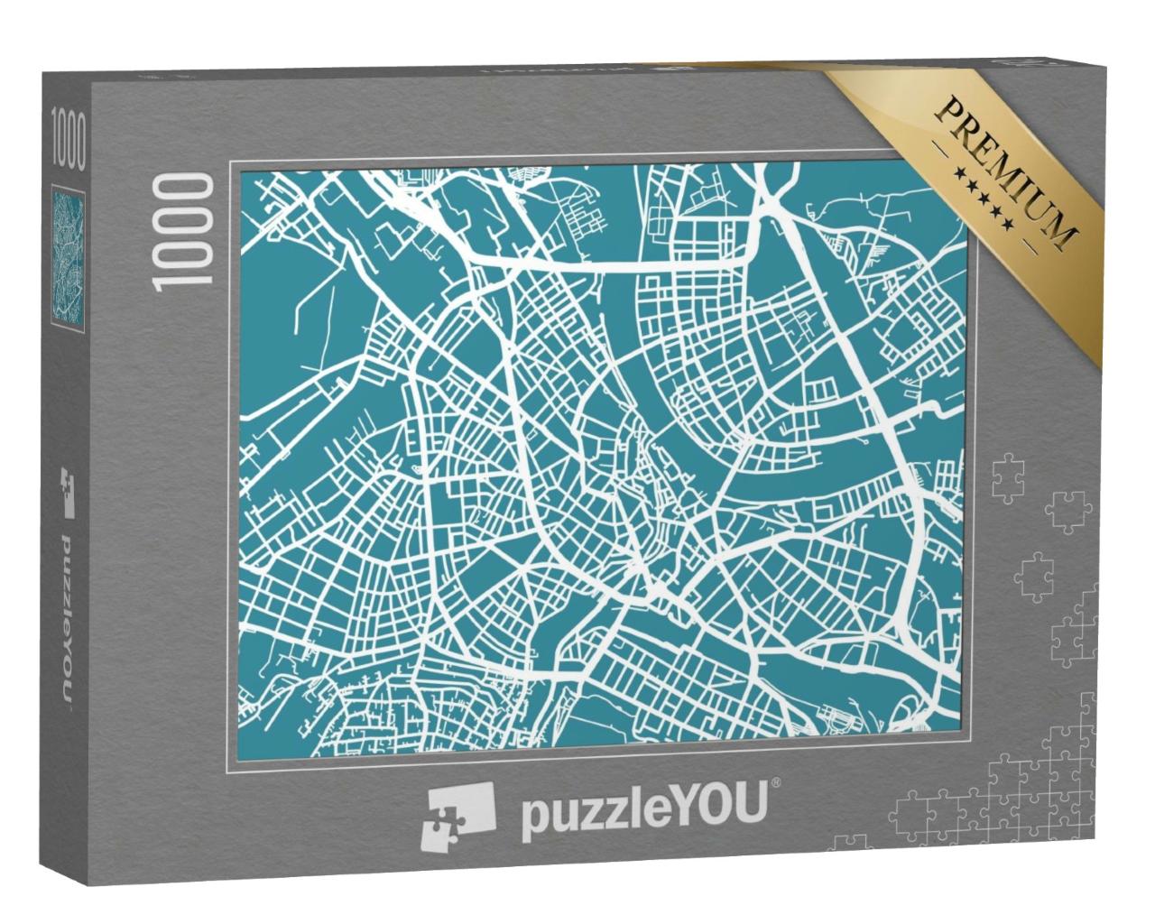 Puzzle de 1000 pièces « Carte vectorielle détaillée de Bâle »
