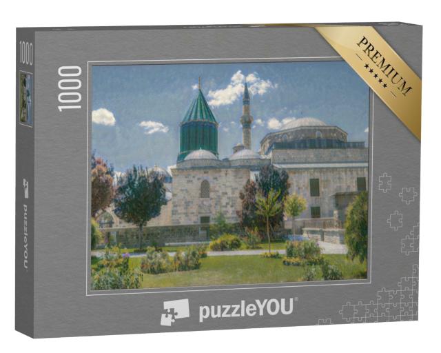 Puzzle de 1000 pièces « dans le style artistique de Claude Monet - Mevlana Celaleddin Rumi tombe et musée, Konya Turquie »