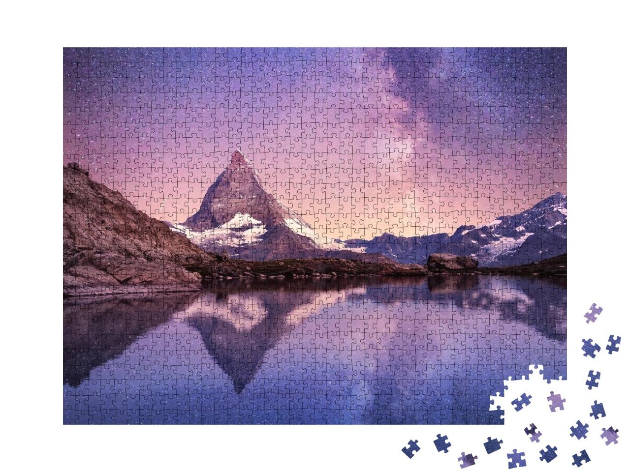 Puzzle de 1000 pièces « Voie lactée au-dessus du Cervin, Suisse »