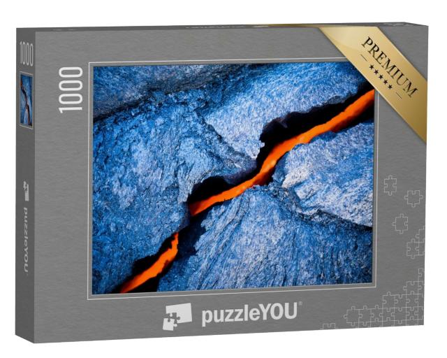 Puzzle de 1000 pièces « Fissure de lave dans le parc national des volcans d'Hawaï »
