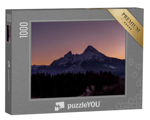 Puzzle de 1000 pièces « Coucher de soleil sur le Watzmann, Berchtesgaden, Allemagne »