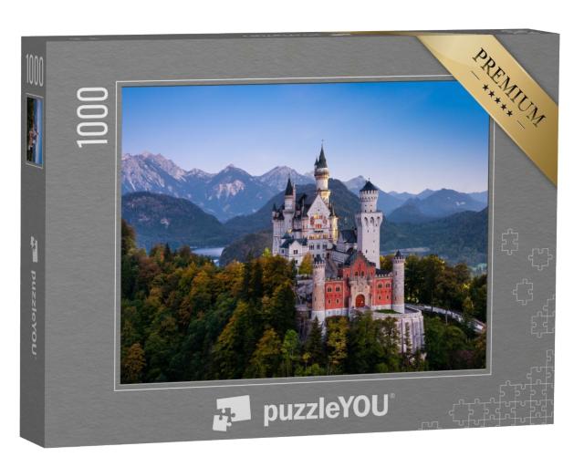 Puzzle de 1000 pièces « Le château de Neuschwanstein juste avant le lever du soleil »