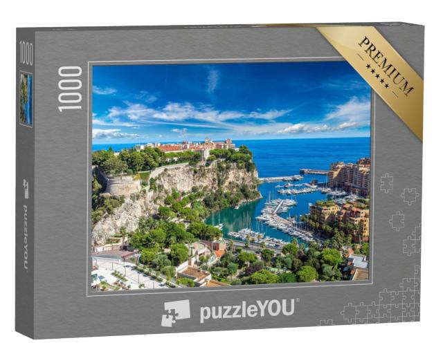 Puzzle de 1000 pièces « Vue panoramique du Palais princier de Monte-Carlo en été, Monaco »