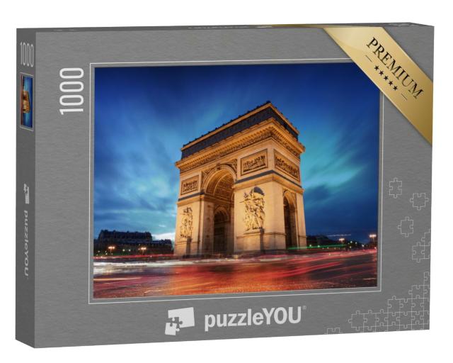 Puzzle de 1000 pièces « Arc de Triomphe : Paris au coucher du soleil »