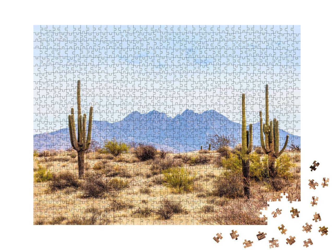Puzzle de 1000 pièces « Four Peaks, emblème des Mazatzal Mountains à Phoenix, Arizona »