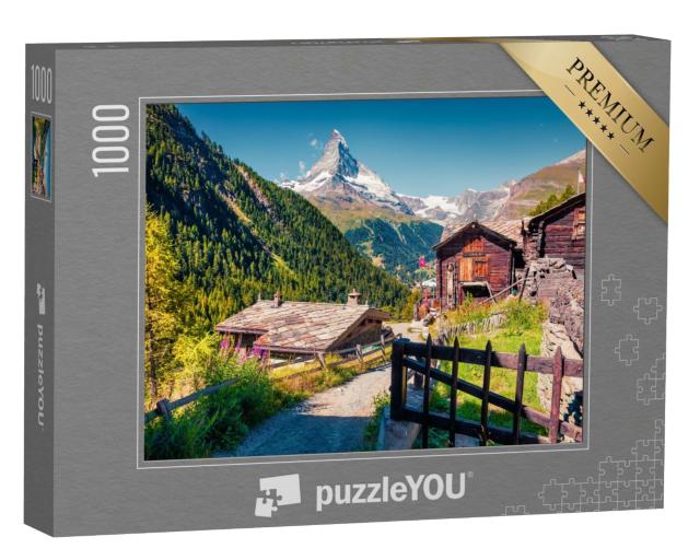 Puzzle de 1000 pièces « Matin d'été : Zermatt sur le Cervin, Suisse »