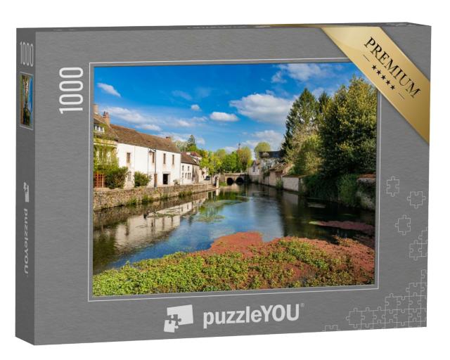 Puzzle de 1000 pièces « Ambiance printanière sur la rivière Bouzaise à Beaune, Bourgogne, France »