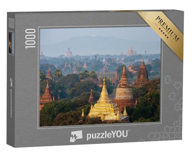 Puzzle de 1000 pièces « Photo mystique des temples anciens de Bagan, Myanmar »
