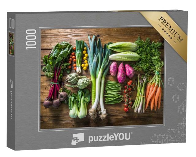 Puzzle de 1000 pièces « Légumes frais du marché local »