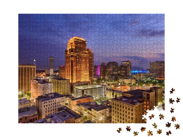 Puzzle de 1000 pièces « La Nouvelle-Orléans de nuit, Luisiana, États-Unis »