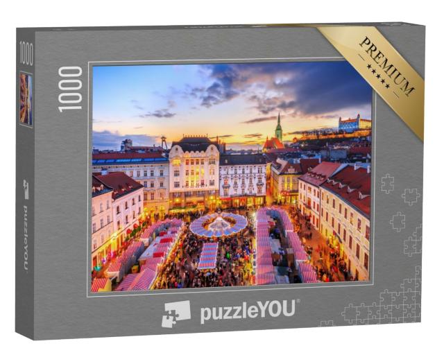 Puzzle de 1000 pièces « Marché de Noël dans le centre historique de Bratislava, Slovaquie »