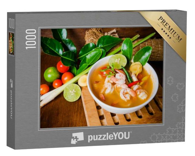 Puzzle de 1000 pièces « Tom yam kong ou Tom yum, sauce épicée de Thaïlande »