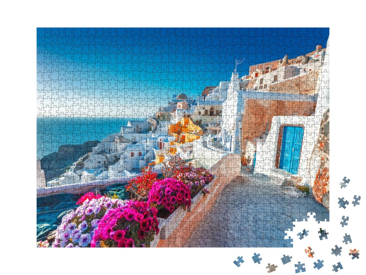 Puzzle de 1000 pièces « Vue pittoresque de Santorin, Grèce »