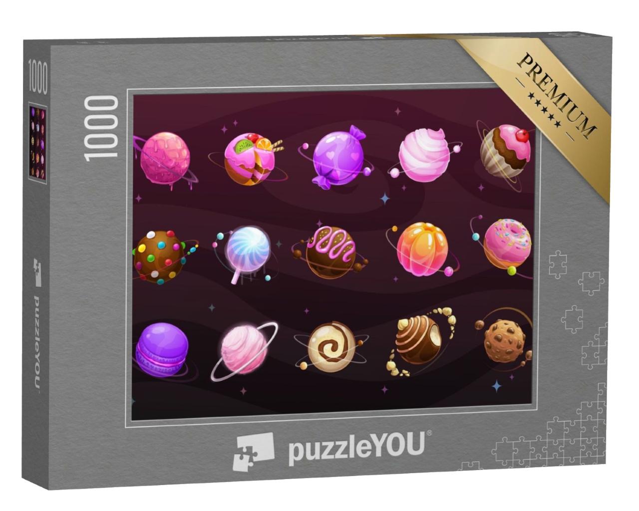 Puzzle de 1000 pièces « Monde coloré de bonbons, différentes sortes »