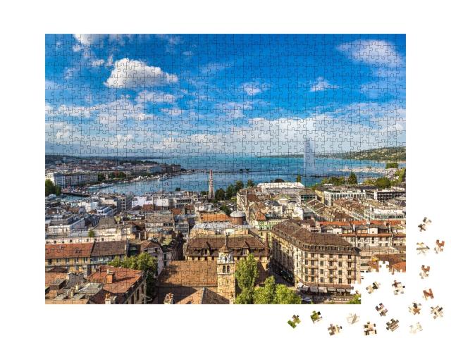 Puzzle de 1000 pièces « Sur les toits de Genève »