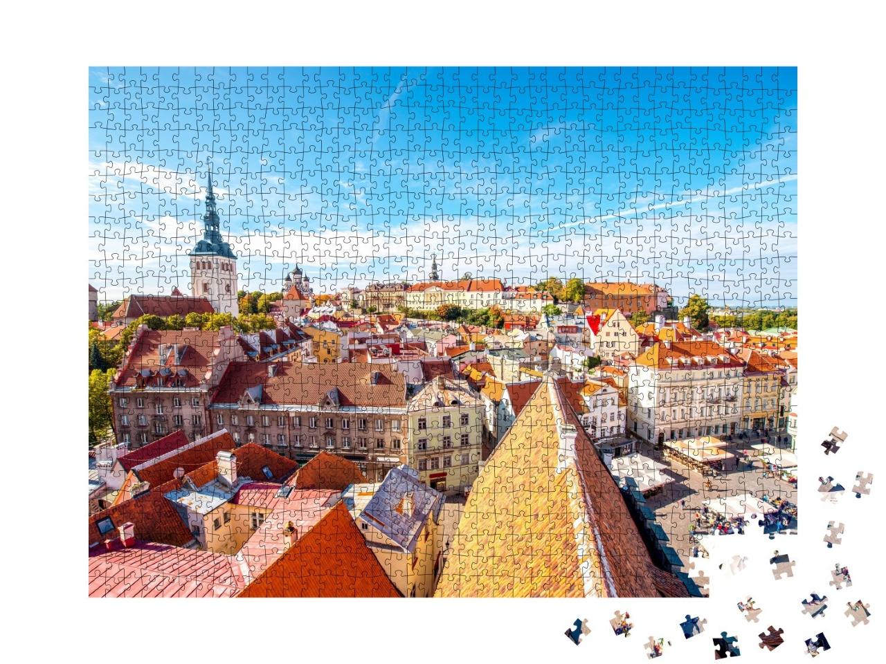 Puzzle de 1000 pièces « Vieille ville pittoresque de Tallinn, Estonie »