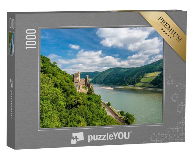 Puzzle de 1000 pièces « Château de Rheinstein dans la vallée du Rhin, construit en 1316 »
