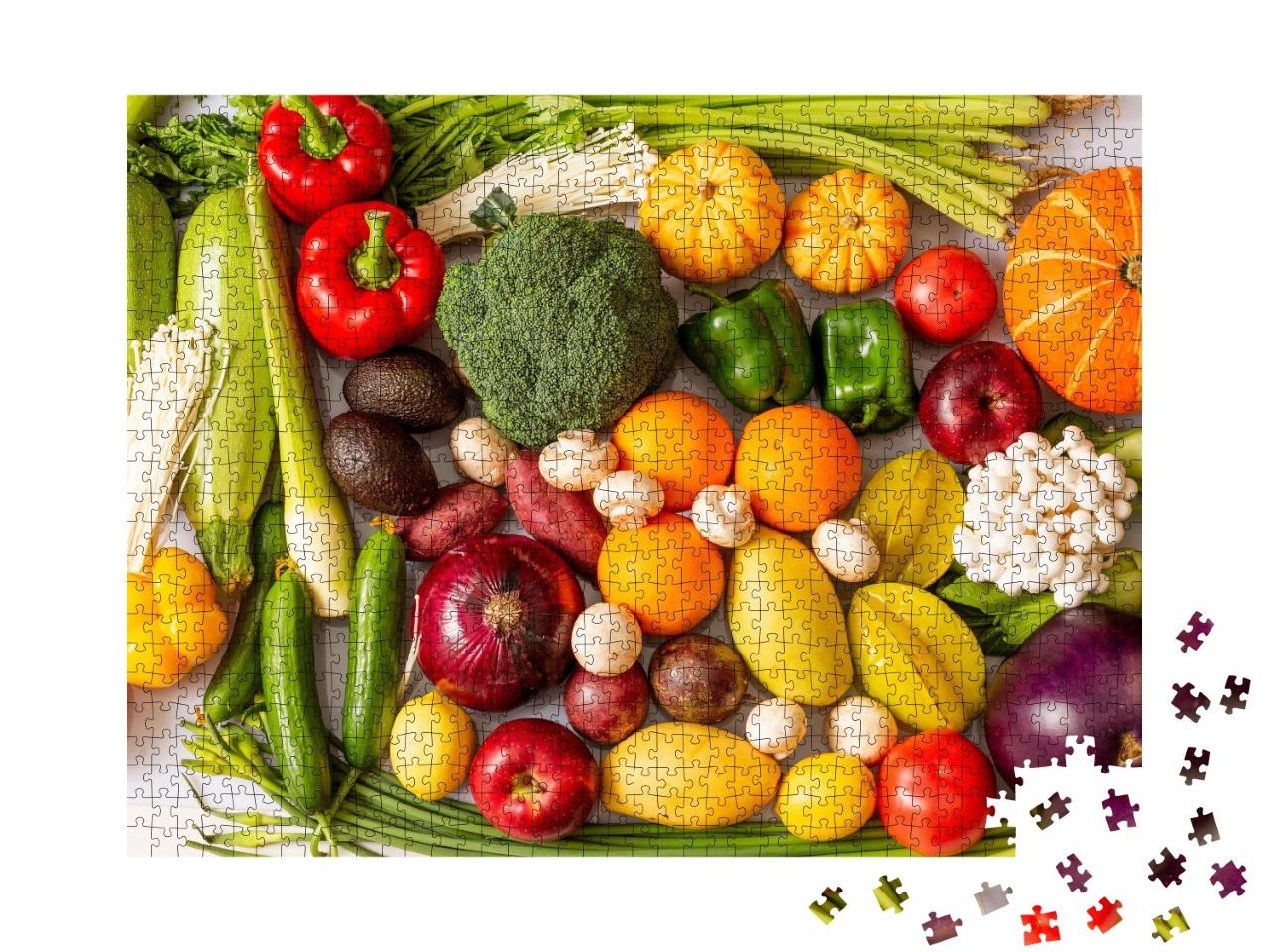 Puzzle de 1000 pièces « Mélange coloré de légumes frais »