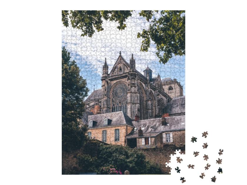Puzzle de 1000 pièces « Cathédrale romaine de Saint Julien, Le Mans, Sarthe, Pays de la Loire, France »