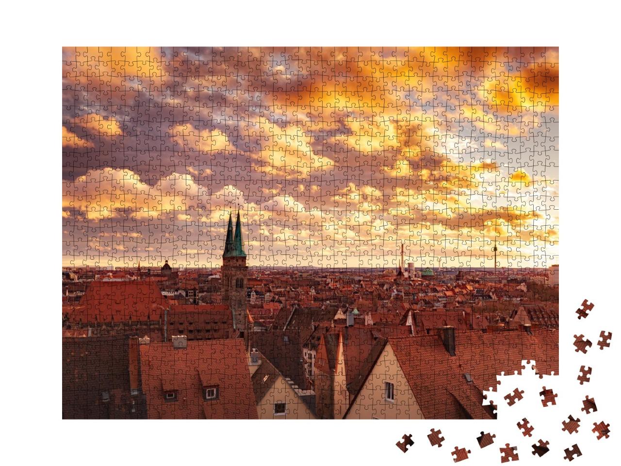 Puzzle de 1000 pièces « Centre historique de Nuremberg, Allemagne »