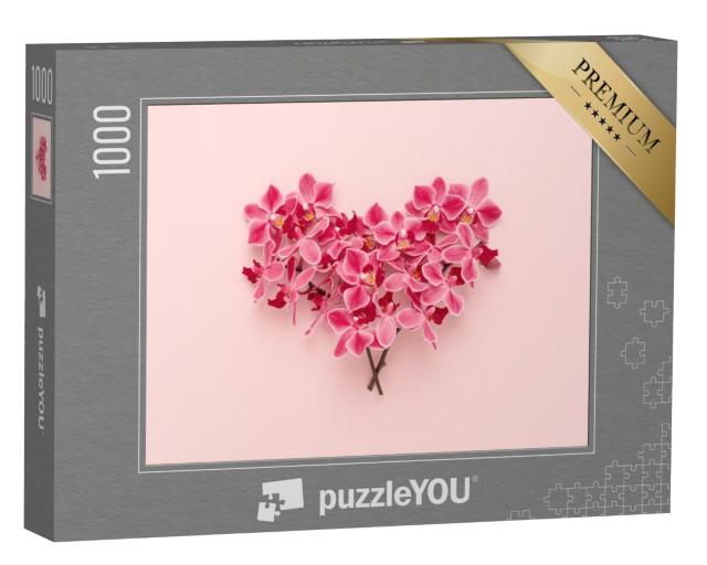 Puzzle de 1000 pièces « Un cœur d'orchidée »