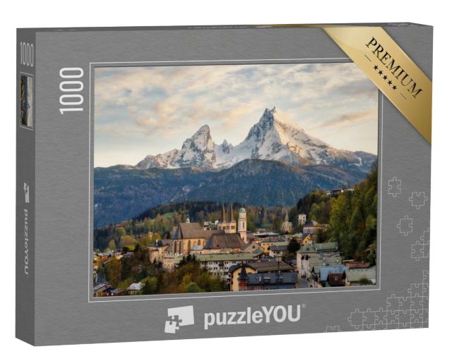Puzzle de 1000 pièces « Berchtesgaden devant le Watzmann dans les Alpes bavaroises »