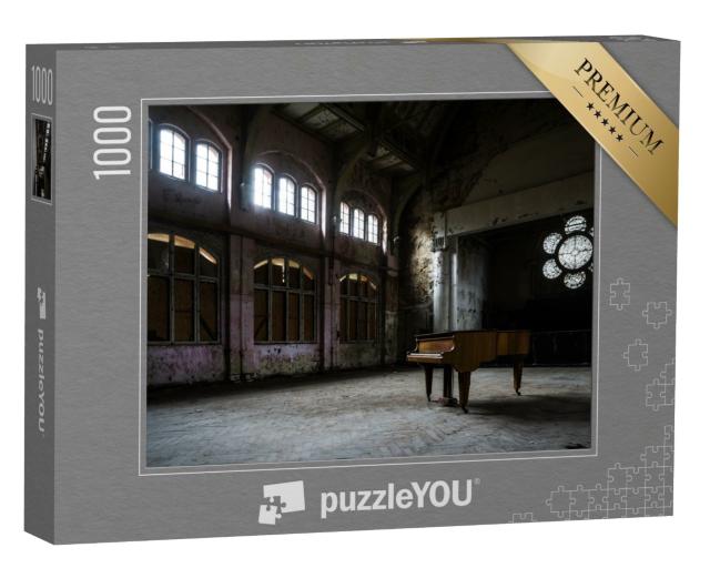 Puzzle de 1000 pièces « Un piano dans un lieu perdu »