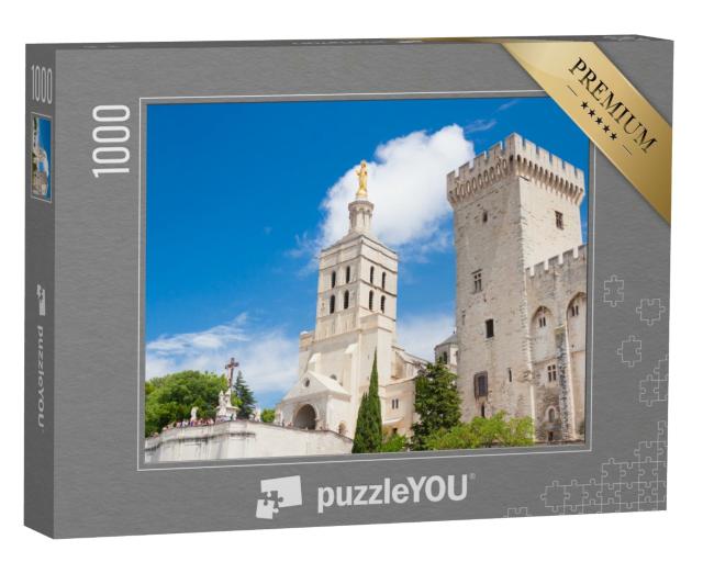 Puzzle de 1000 pièces « Palais des Papes dans la ville médiévale d'Avignon sur la rive gauche du Rhône, Provence »